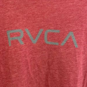 Mens L RVCA Logo T-Shirt - light Burgundy